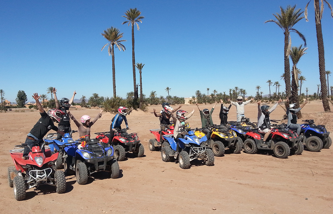 Activités demi journée balade quad à la palmeraie de marrakech